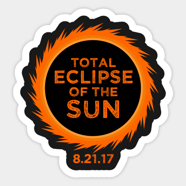 Total Eclipse of the Sun Sticker by evisionarts